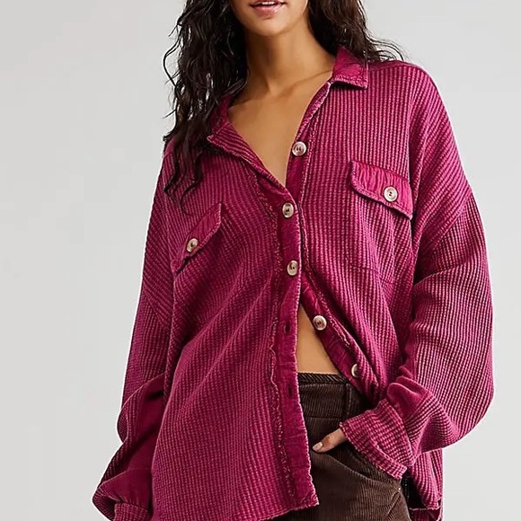Free People FP One Scout Women’s Waffle Knit Jacket L NWOT - Picture 1 of 7